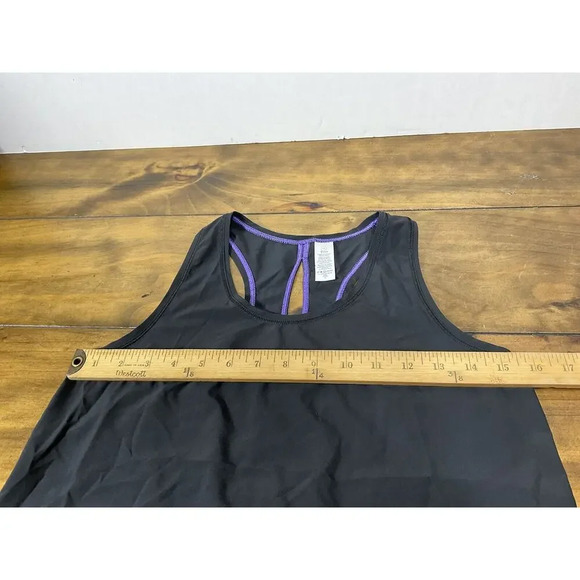 Ivivva by Lululemon Girl’s Cut Out Design Tank Top Size 14 Black Purple - Picture 4 of 7